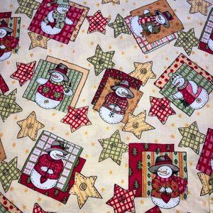 Nurse Medical scrub top Winter Snowmen
